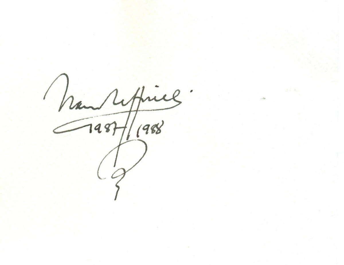 Biglietto autografo