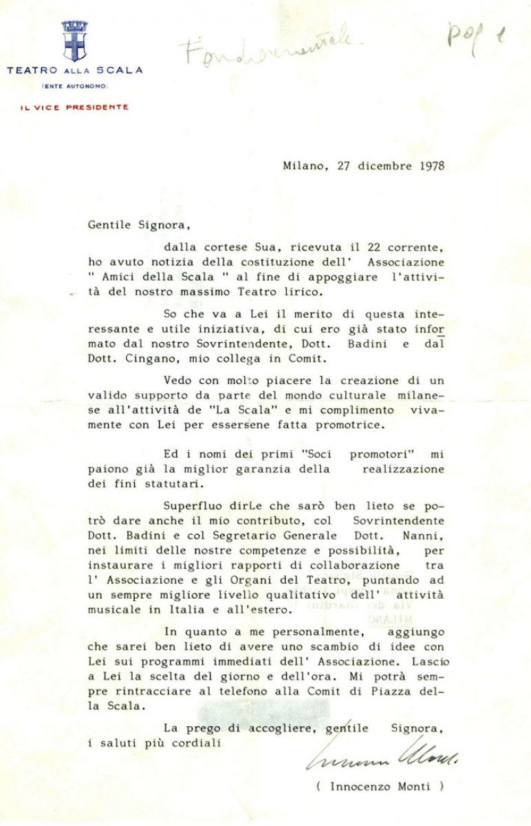 Lettera Monti
