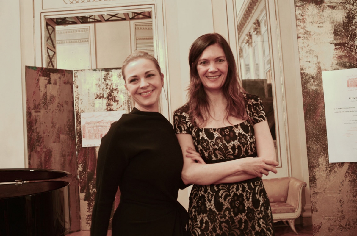 la soprano Elena Monti e Vittoria Crespi Morbio (foto Gerry Pizzocari)